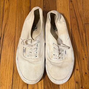 Vans Men's Low-Top Canvas Sneakers in Off-White